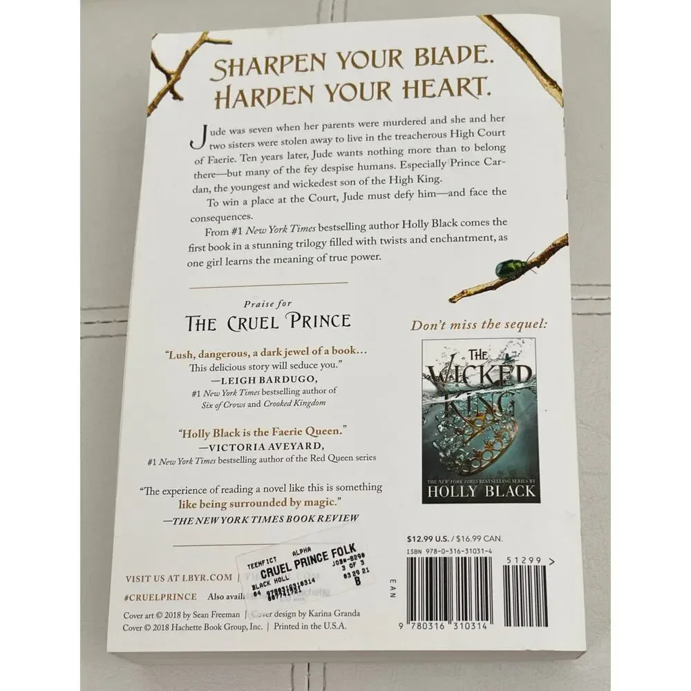 NEW The Cruel Prince by Holly Black Paperback Book